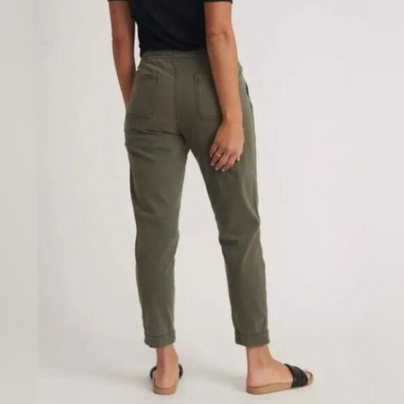 Marine layer emmy linen blend jogger olive green - Picture 2 of 5